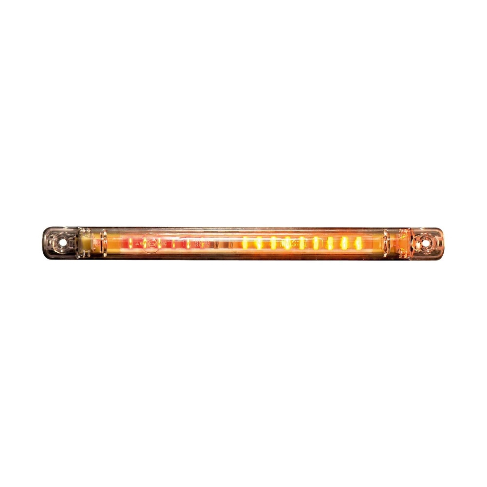 Strands światłowodowe tylne/stop/kierunkowskaz, 237 mm długości 12-24V, białe szkło
