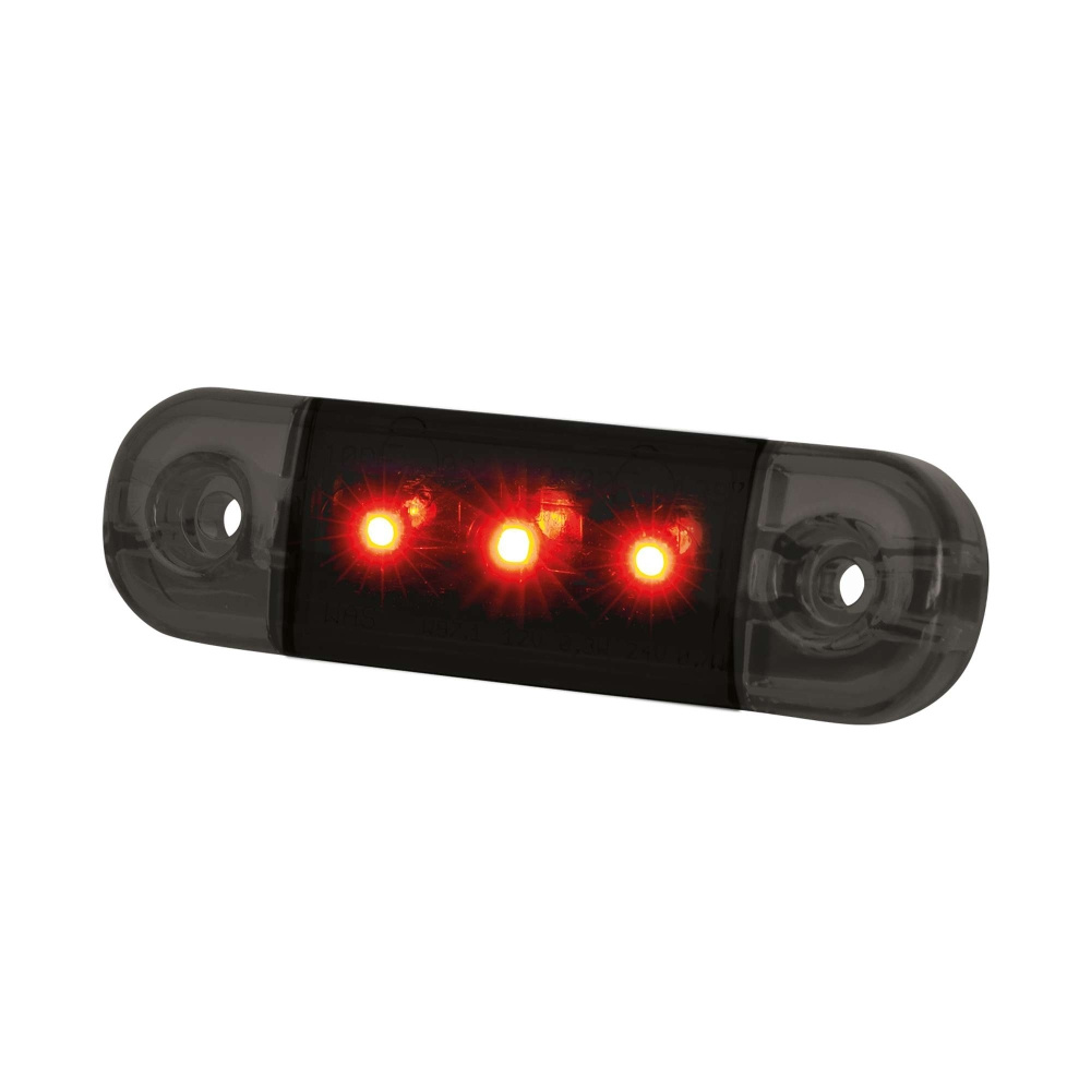 Strands Dark Knight Slim światło pozycyjne 3 LED, czerwone LED, przezroczyste szkło