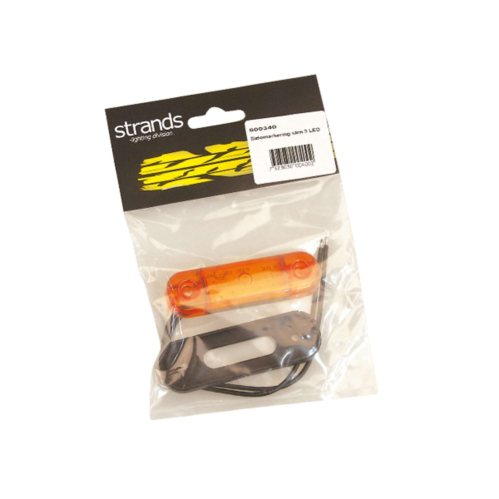 Strands lampka obrysowa Slim pomarańczowa 3 LED, 9-36V IP68. Z homologacją E.