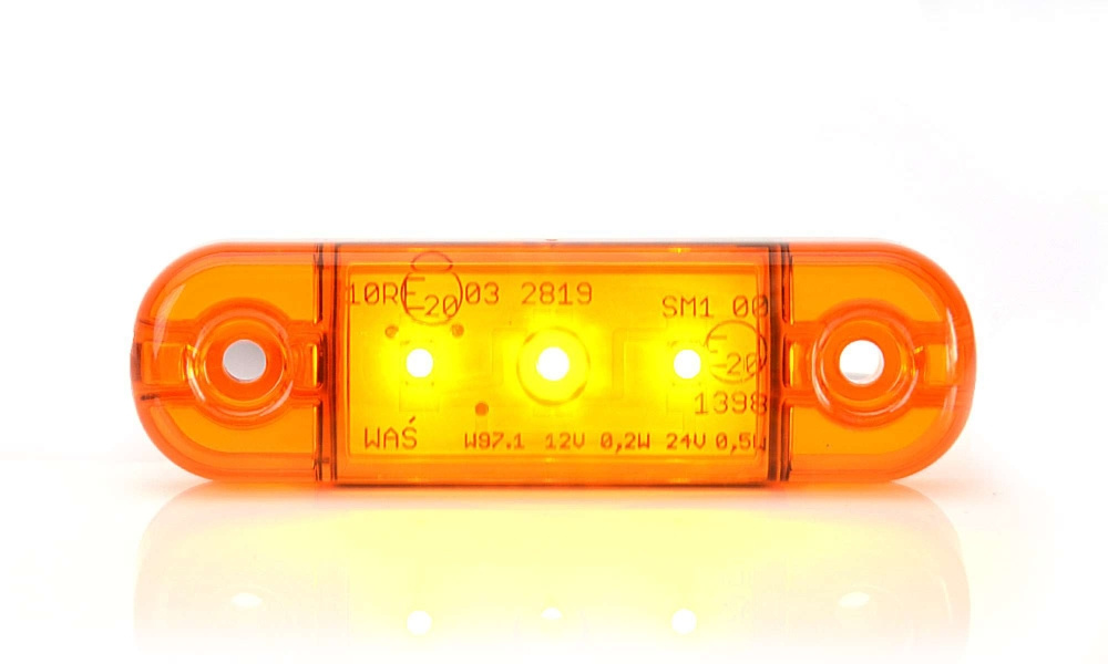 Strands lampka obrysowa Slim pomarańczowa 3 LED, 9-36V IP68. Z homologacją E.