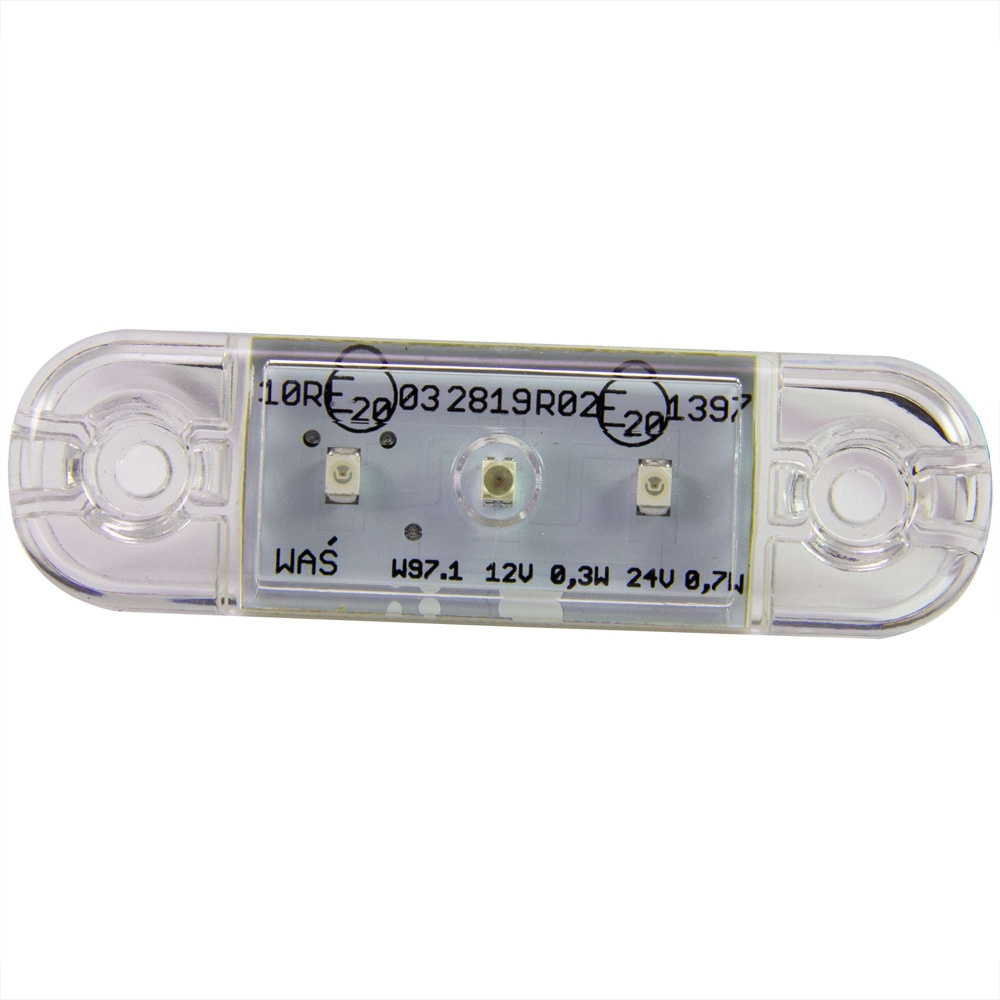 Strands Slim tylne światło pozycyjne 3 LED, przezroczysta soczewka