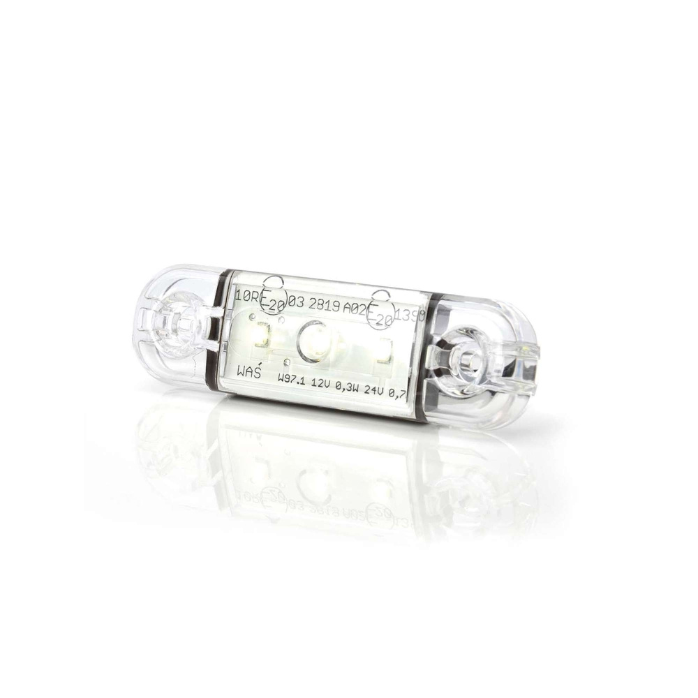 Strands światło pozycyjne białe Slim 3 LED, 9-36V IP68. Z homologacją E.