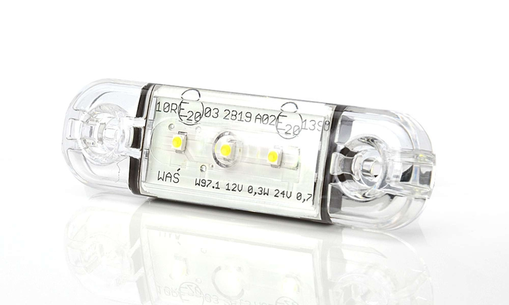 Strands światło pozycyjne białe Slim 3 LED, 9-36V IP68. Z homologacją E.