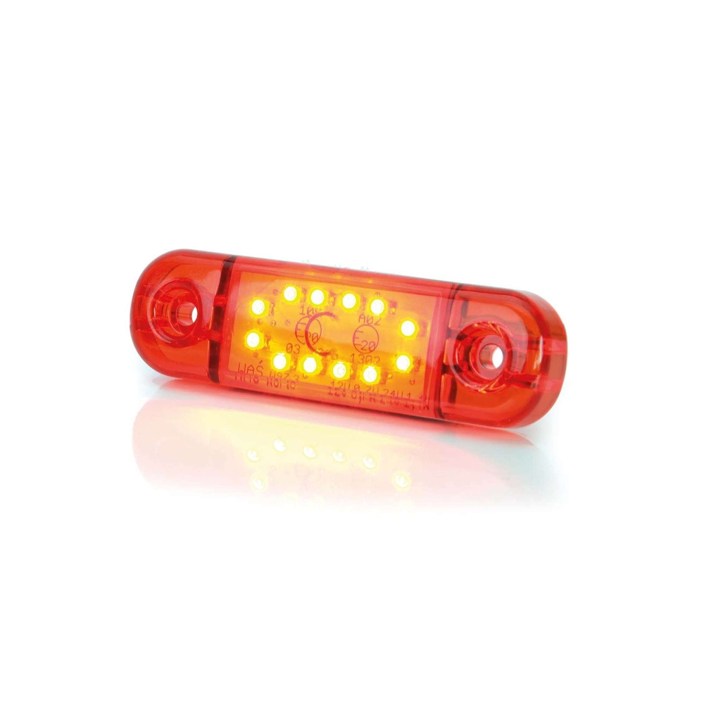 Strands światło pozycyjne czerwone Slim 12 LED, 9-36V IP68. Z homologacją E.