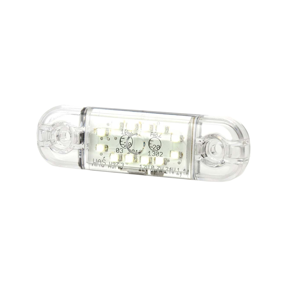 Strands światło pozycyjne białe Slim 12 LED, 9-36V IP68. Z homologacją E.