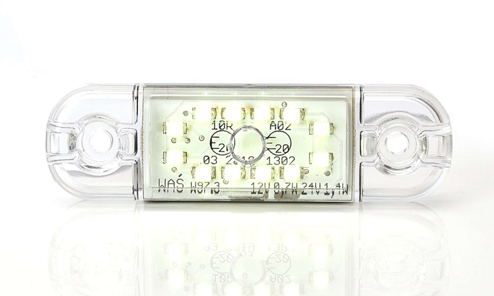 Strands światło pozycyjne białe Slim 12 LED, 9-36V IP68. Z homologacją E.