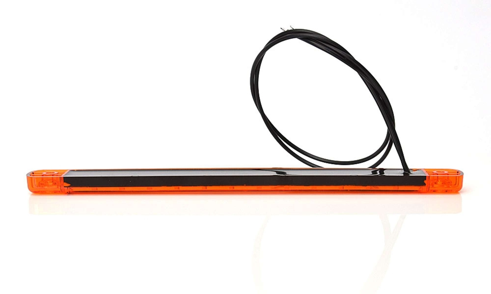 Strands lampka obrysowa pomarańczowa Slim 9 LED, 9-36V IP68. Z homologacją E.