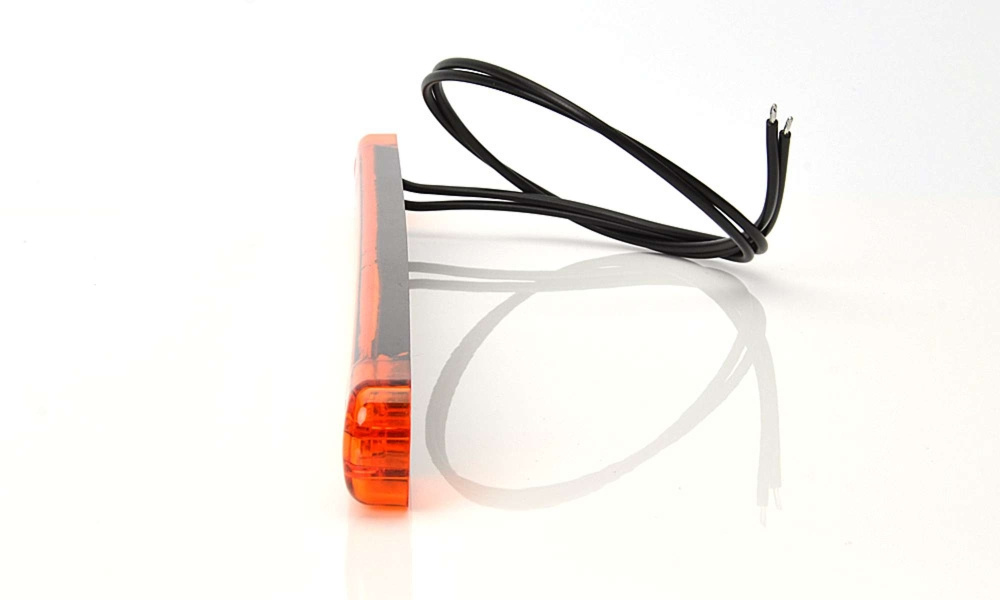 Strands lampka obrysowa pomarańczowa Slim 9 LED, 9-36V IP68. Z homologacją E.
