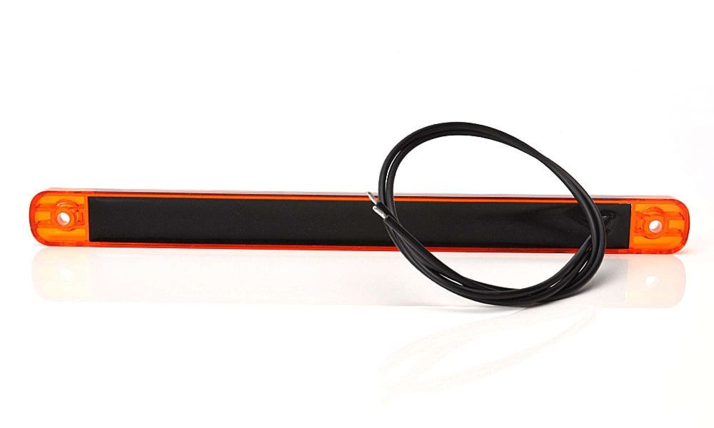 Strands lampka obrysowa pomarańczowa Slim 9 LED, 9-36V IP68. Z homologacją E.