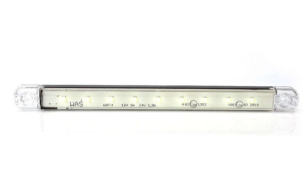 Strands światło pozycyjne białe Slim 9 LED, 9-36V IP68. Z homologacją E.