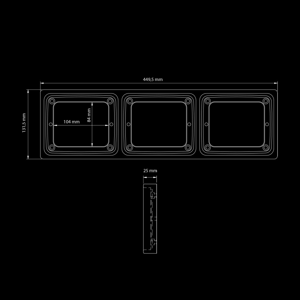 Strands Ize LED Frame 3x square