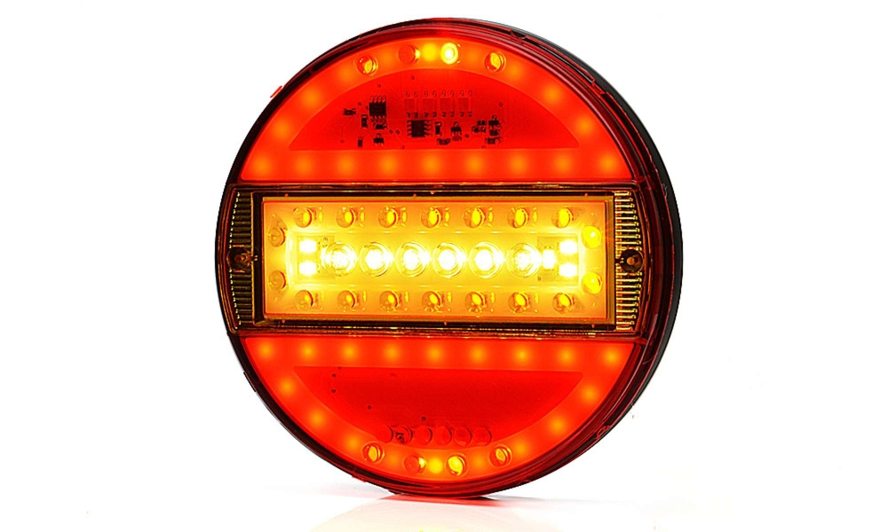 Strands okrągły LED 5 komory 12-24V, średnica 142 mm, kolorowy klosz