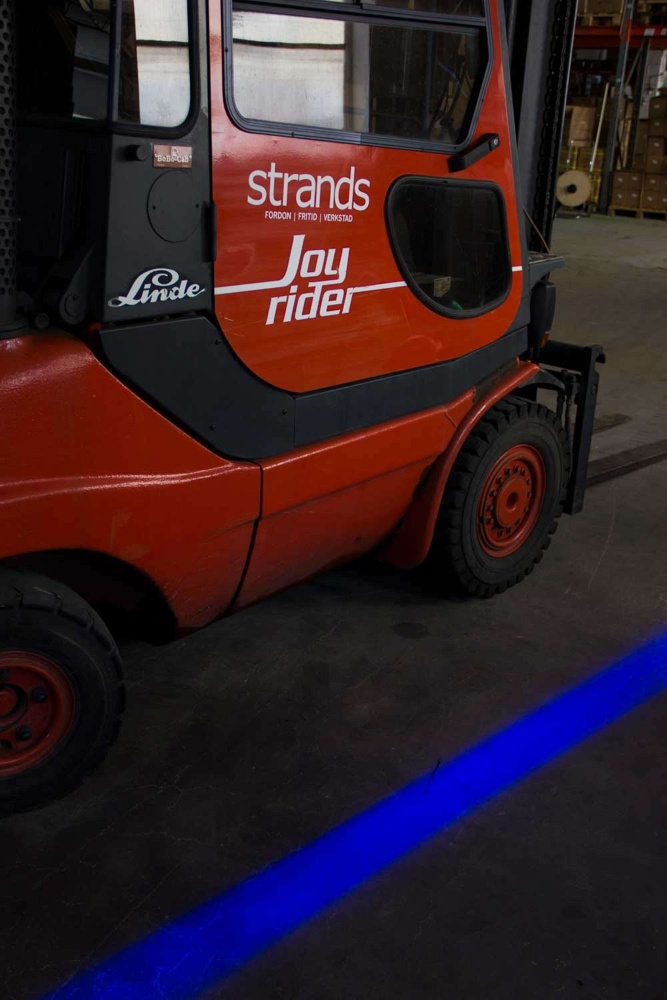 Strands niebieska liniowa lampa do wózka widłowego 7W