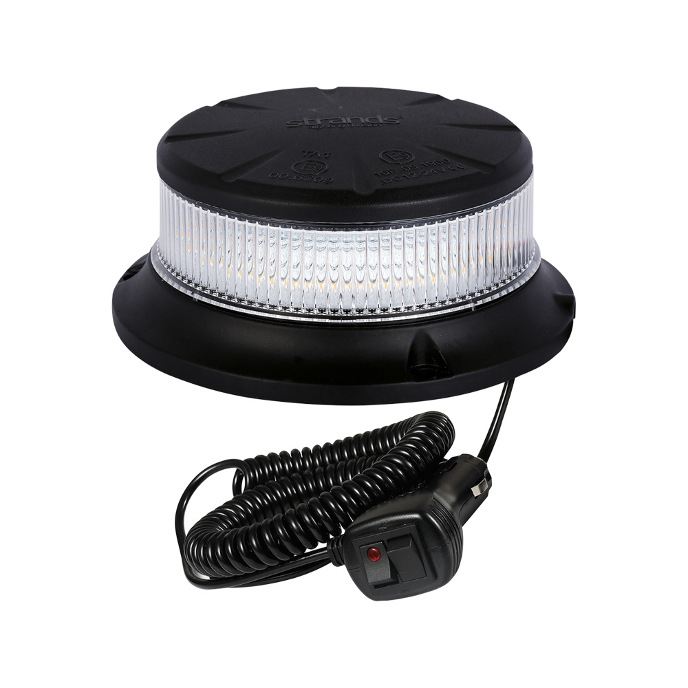 Strands obrotowa lampa ostrzegawcza pomarańczowa LED/magnes/przezroczysta soczewka