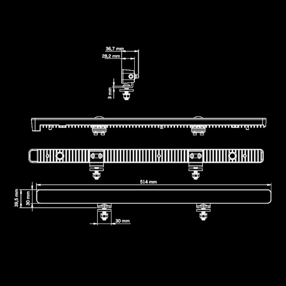 Strands NUUK E-Line Low Profile LED bar 20