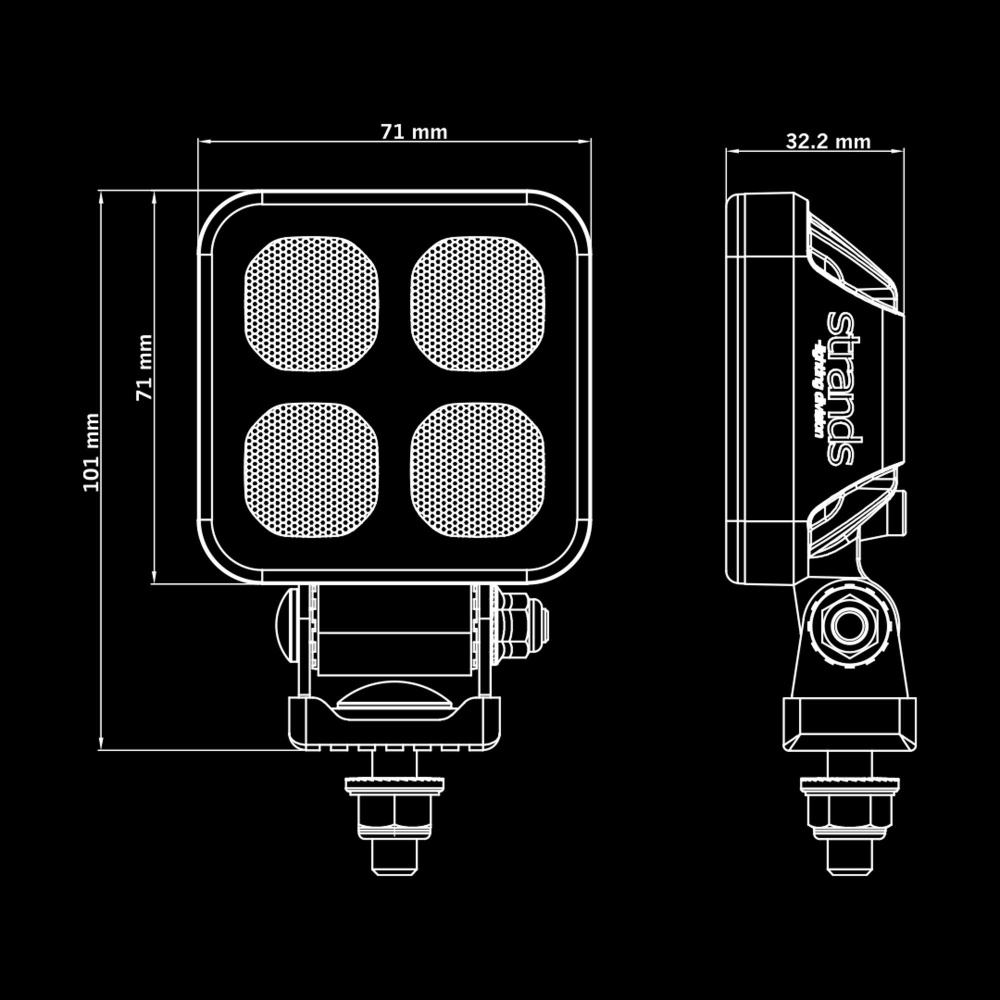 Strands Dark Knight Hardcore Mini Lampa robocza 21W