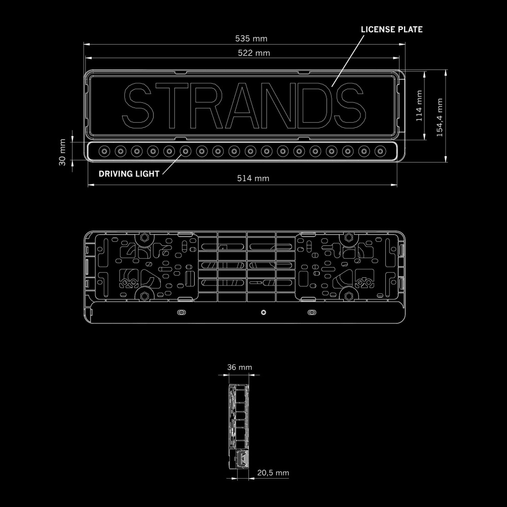 Strands NUUK E-Line czarna listwa LED 20