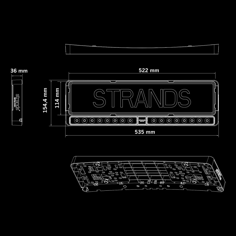 Strands NUUK E-Line Duo czarna listwa LED 2X10