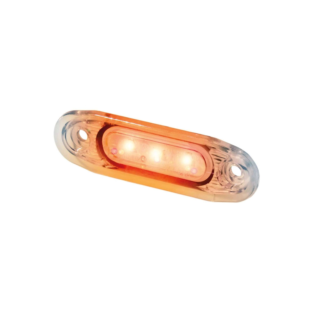 Strands boczne światło obrysowe pomarańczowe z białym szkłem LED, 79X26Mm, kabel 5 m