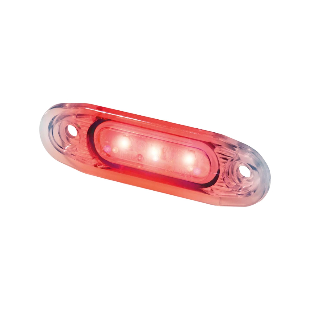 Strands światło pozycyjne Sld czerwone LED, białe szkło, 79X26Mm, kabel 5 m