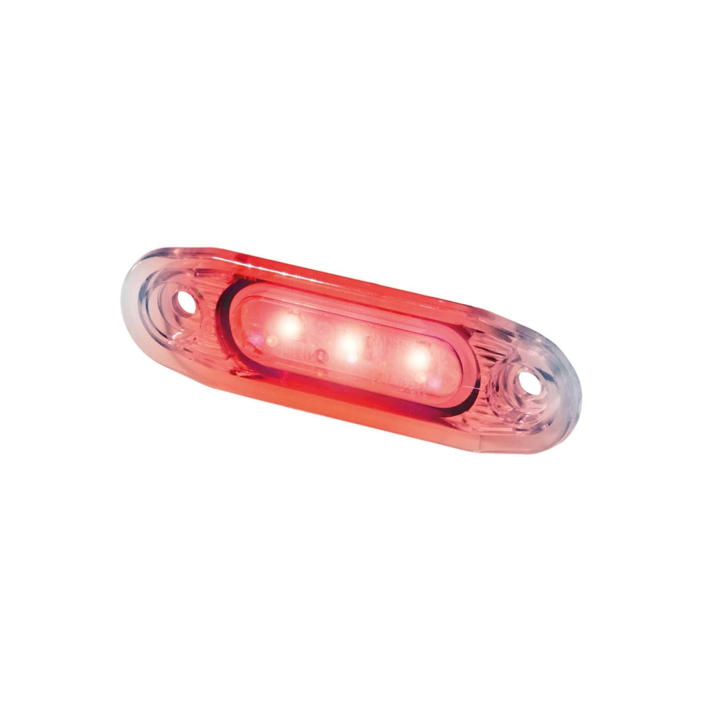 Strands światło pozycyjne Sld czerwone LED, białe szkło, 79X26Mm, kabel 5 m
