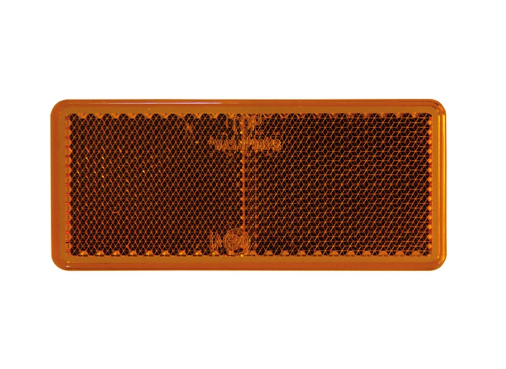 Strands Pomarańczowy odblask prostok. 96x42 mm 4 szt., z taśmą. Z homologacją E.