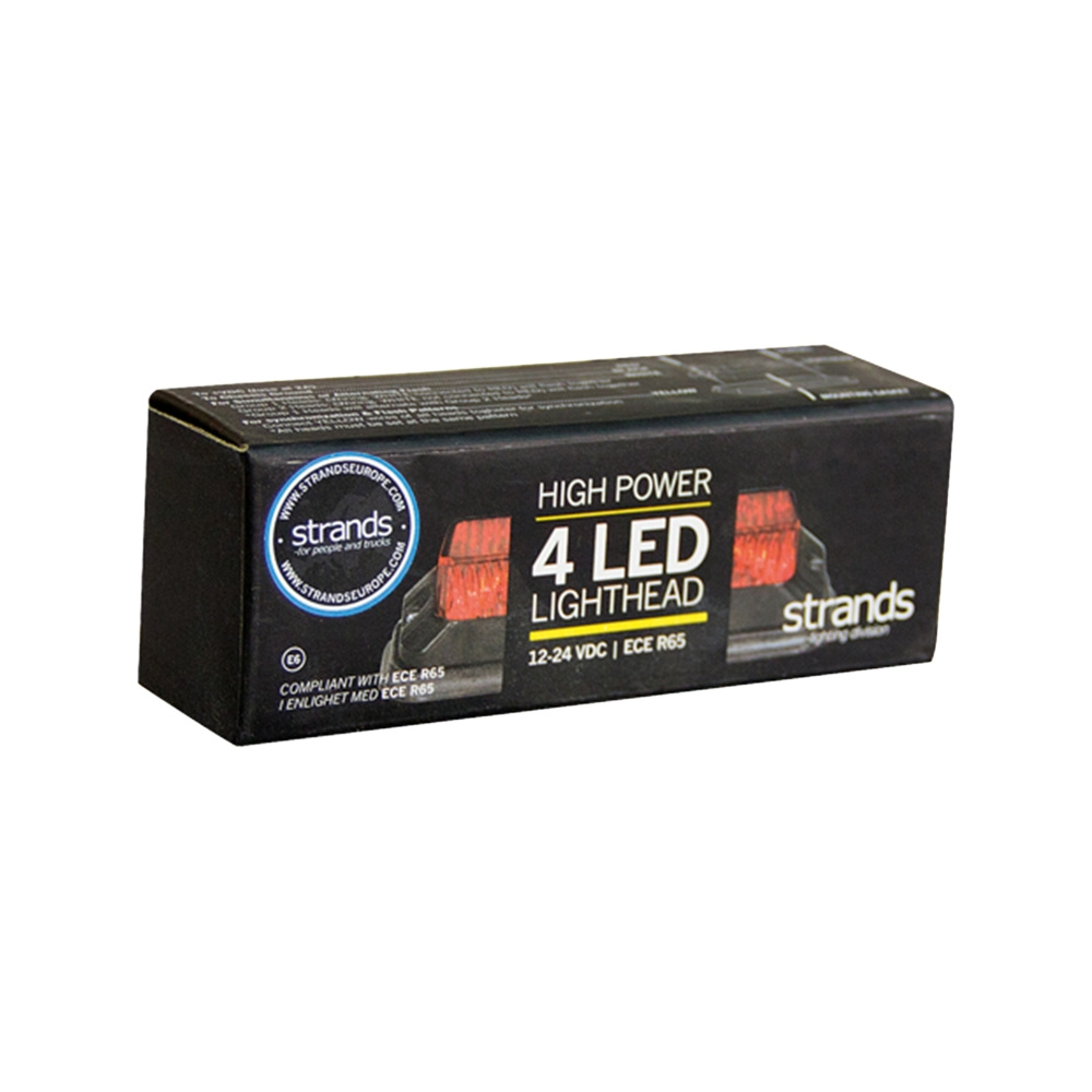 Strands kierunkowe światło błyskowe czerwone 4 LED