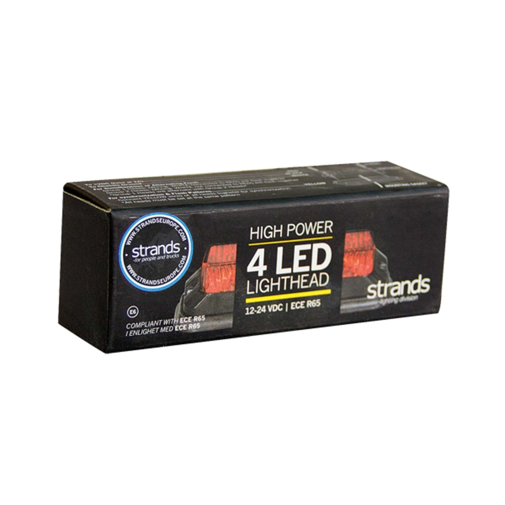 Strands kierunkowe światło błyskowe czerwone 4 LED