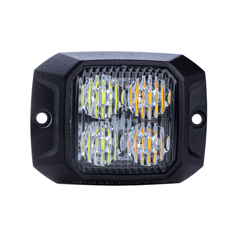 Strands Duo kierunkowe światło błyskowe pomarańczowe/białe 4 LED
