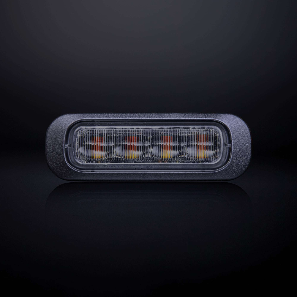 Strands Dark Knight światło ostrzegawcze, 4 LED, bursztynowe, kabel 4 m