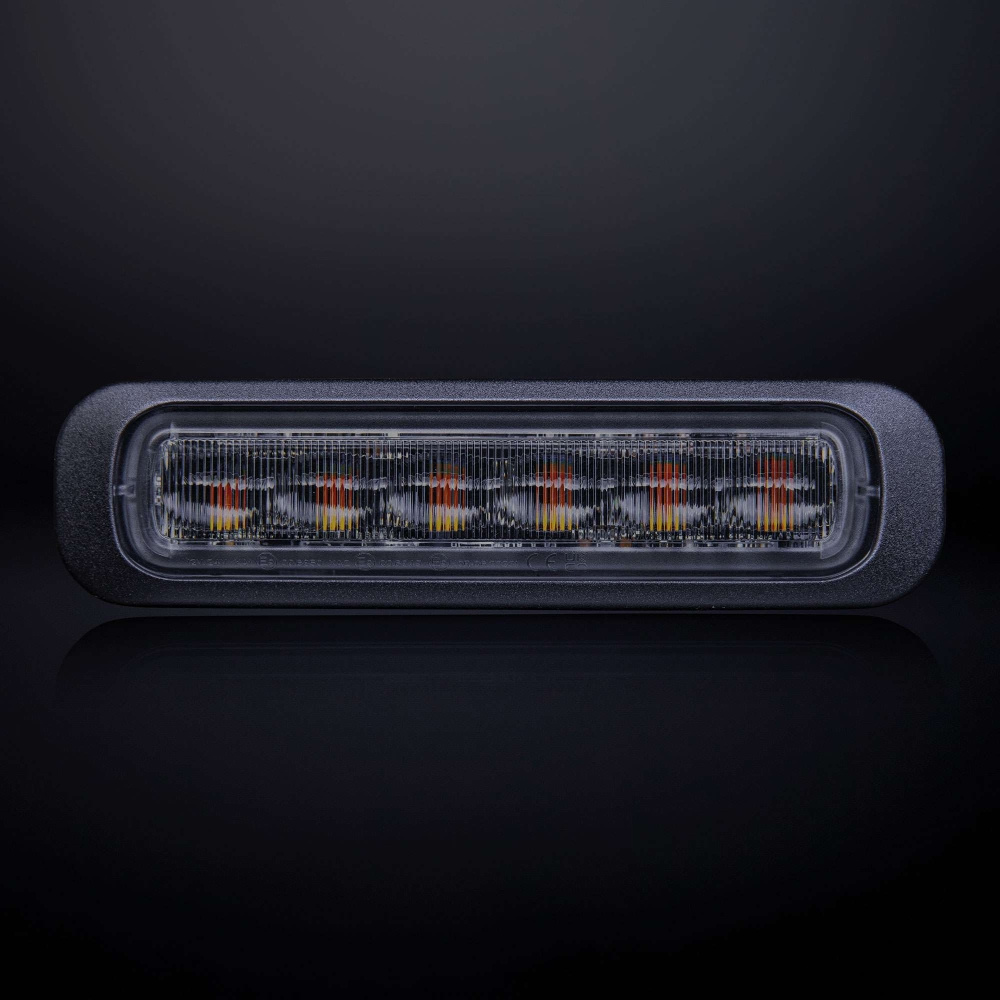 Strands Dark Knight światło ostrzegawcze, bursztynowe, 6 LED, kabel 4 m
