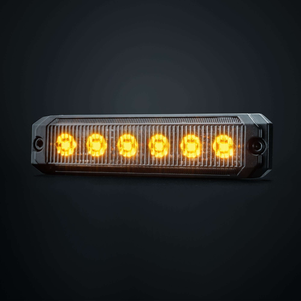 Strands Dark Knight SM6 światło ostrzegawcze, 6 LED, kierunkowe, ciemna soczewka