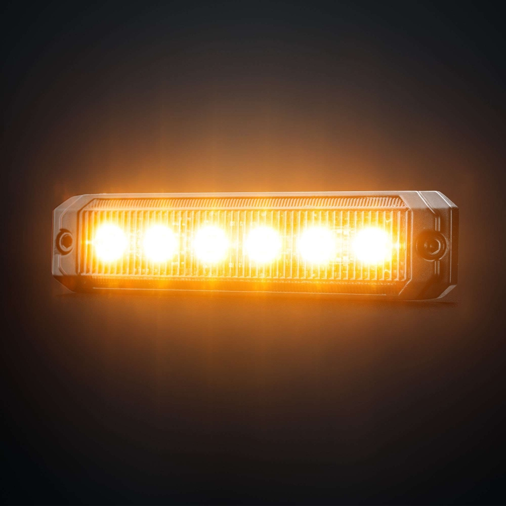 Strands Dark Knight SM6 światło ostrzegawcze, 6 LED, kierunkowe, ciemna soczewka