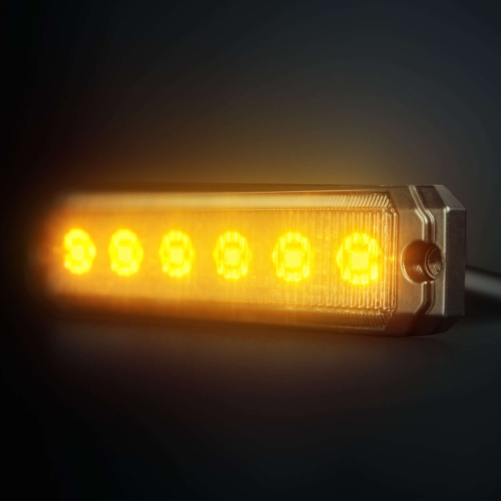 Strands Dark Knight SM6 światło ostrzegawcze, 6 LED, kierunkowe, ciemna soczewka