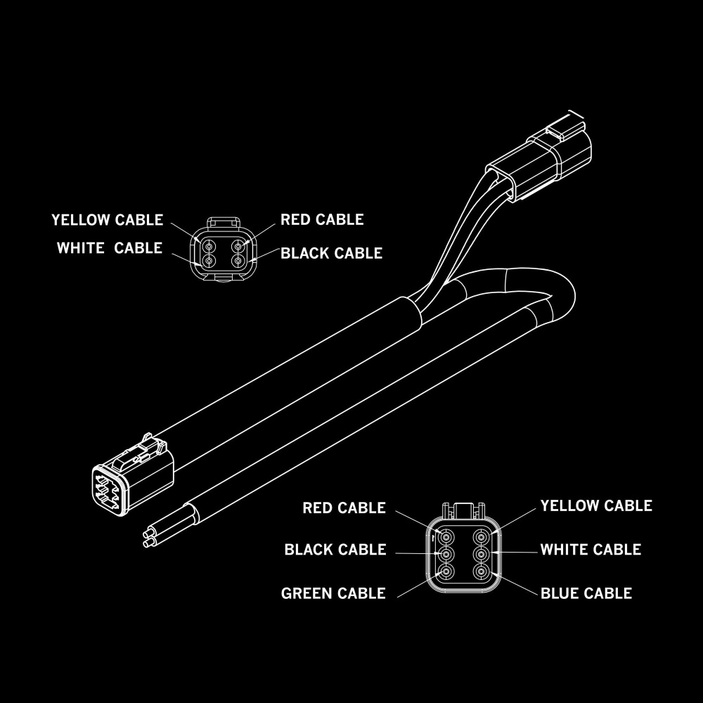 Strands Pro DT-6 do DT-4 kabel, 1600 mm, 150W maks