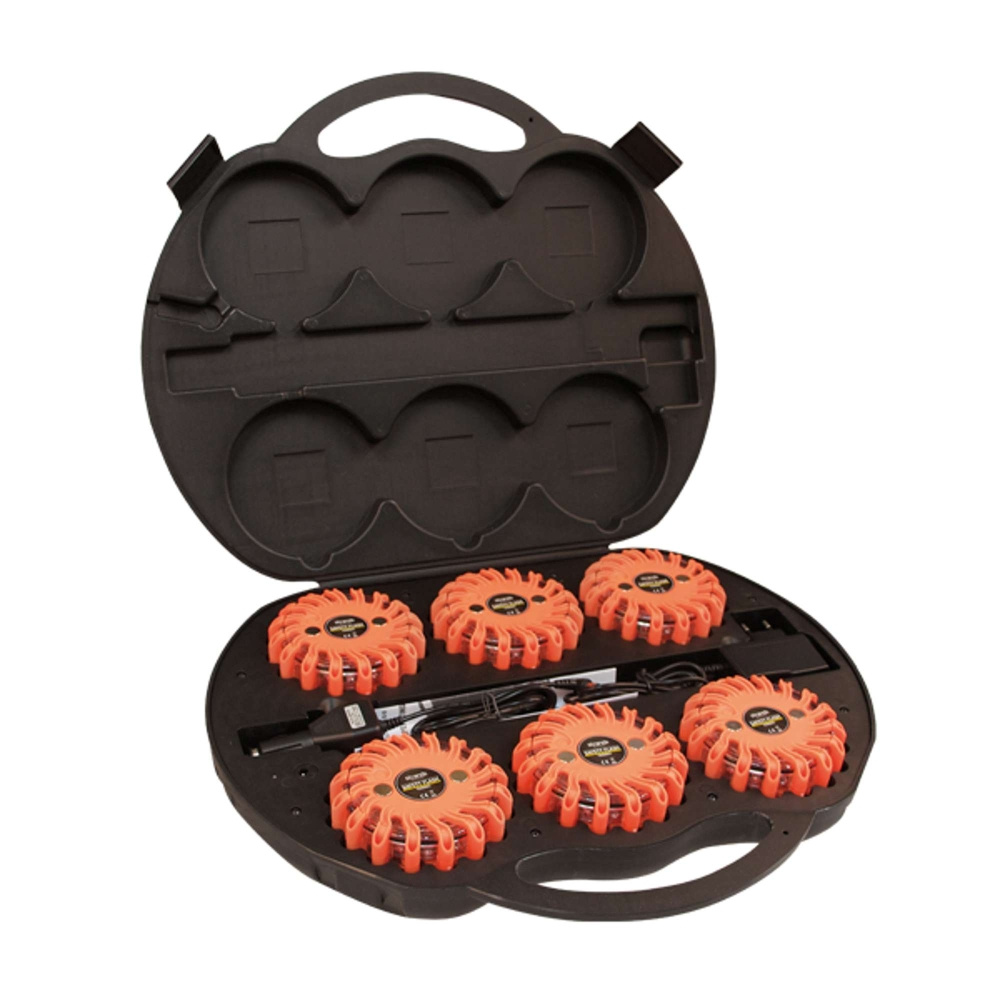 Strands Warnings/Riktat Blixtljus Pucken pomarańczowe LED, 6-Pack