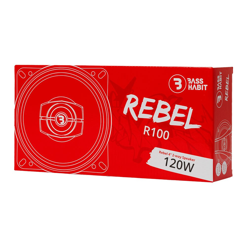 Bass Habit Rebel R100, przystępne cenowo 4-calowe głośniki koaksjalne