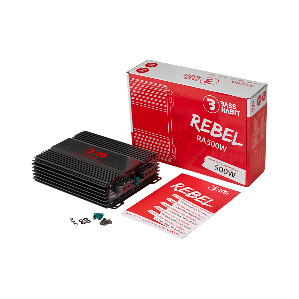Bass Habit Rebel RA500W, dwukanałowy wzmacniacz