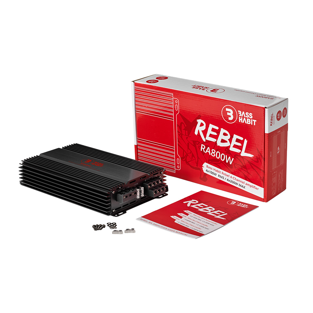 Bass Habit Rebel RA800W, czterokanałowy wzmacniacz