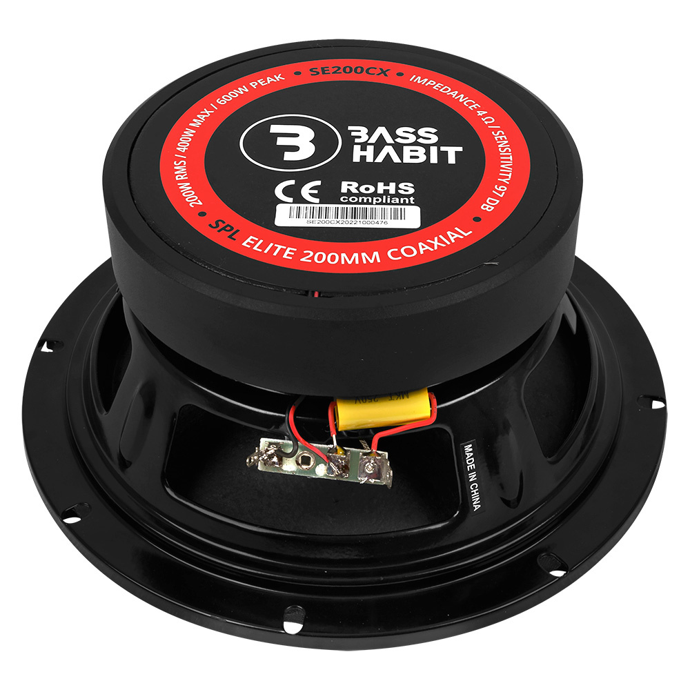Bass Habit SPL Elite SE200CX, 8-calowe głośniki koaksjalne