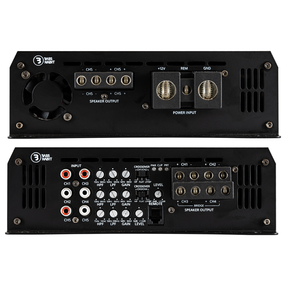 Bass Habit SPL ELITE 2200.5DF, pięciokanałowy wzmacniacz