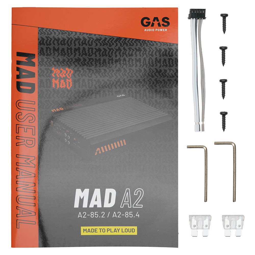GAS MAD A2-85.2, świetny dwukanałowy wzmacniacz