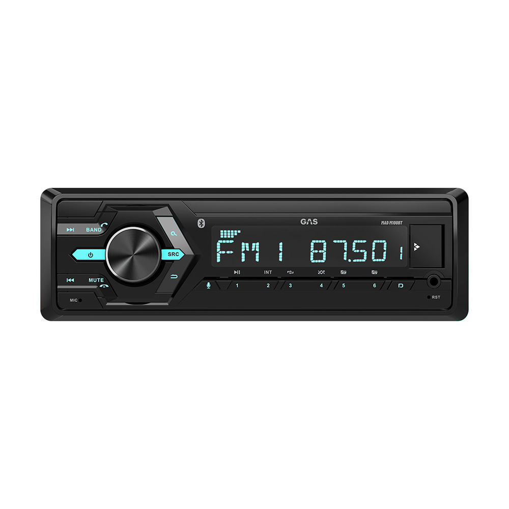 GAS MAD M100-BT, radio samochodowe z Bluetooth, AUX, USB i 2 parami wyjść liniowych