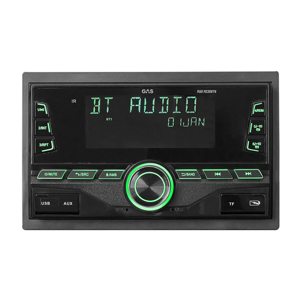 GAS MAD M230-BTN podwójny DIN z Bluetooth, DSP i 3 parami wyjść niskopoziomowych