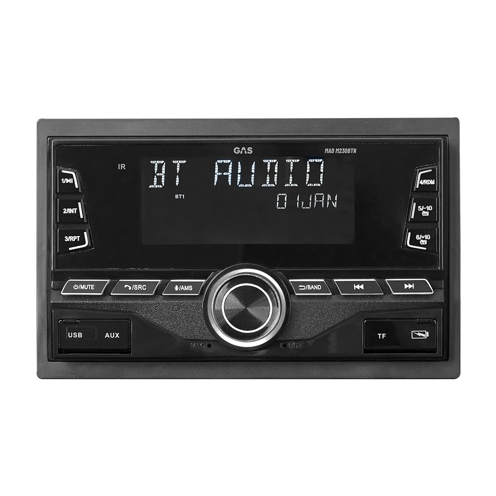 GAS MAD M230-BTN podwójny DIN z Bluetooth, DSP i 3 parami wyjść niskopoziomowych