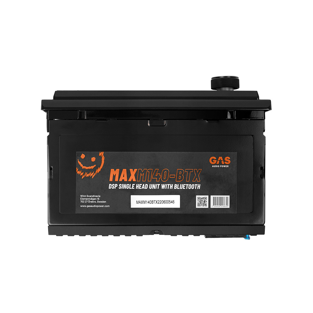 GAS MAX M140-BTX radio samochodowe z Bluetooth, 32-bitowym DSP i 3 parami (4V) wyjść liniowych
