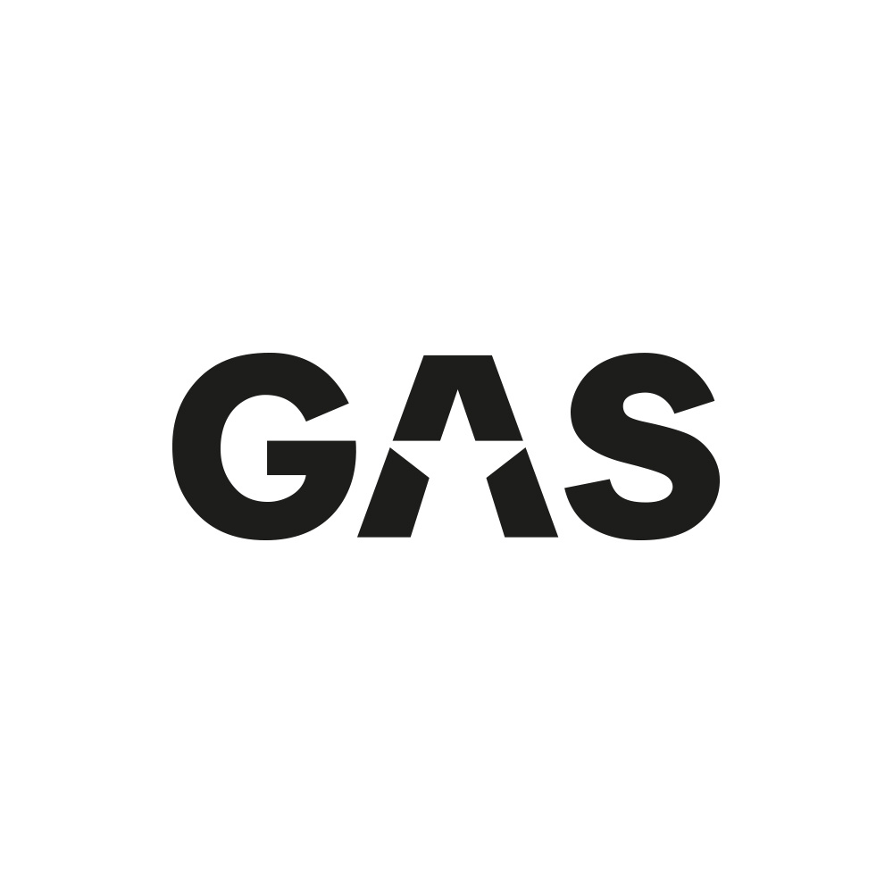 Naklejka GAS 16x5.5cm, czarna