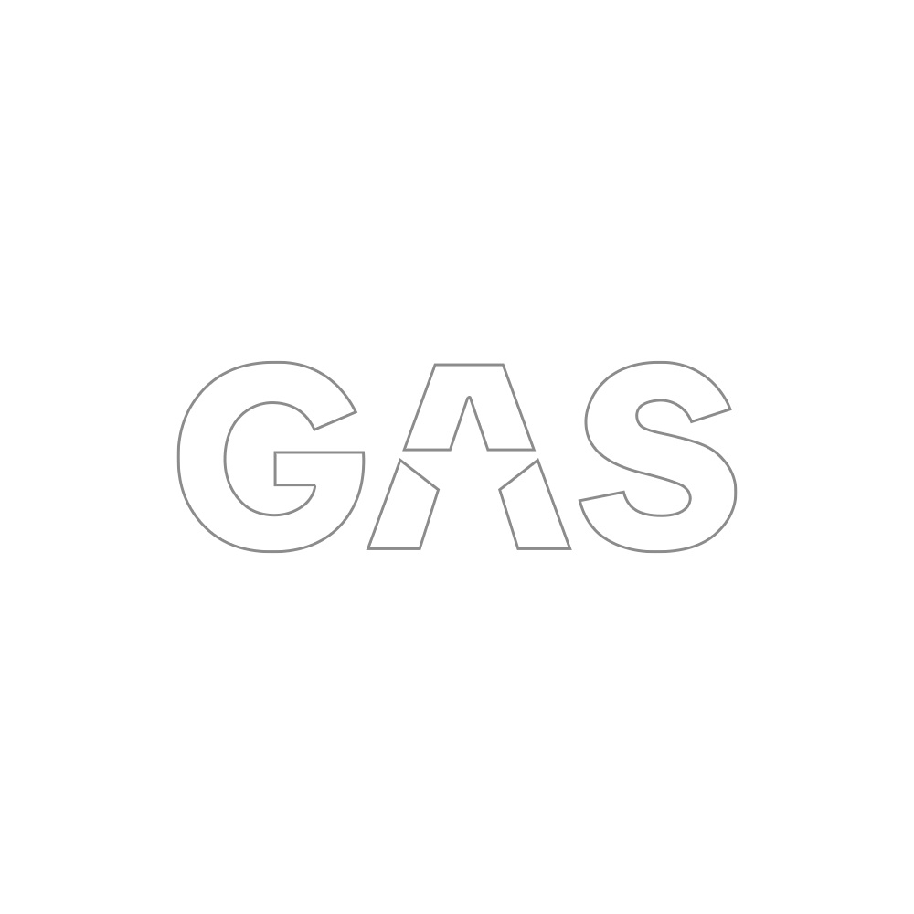 Naklejka GAS 16x5.5cm, biała