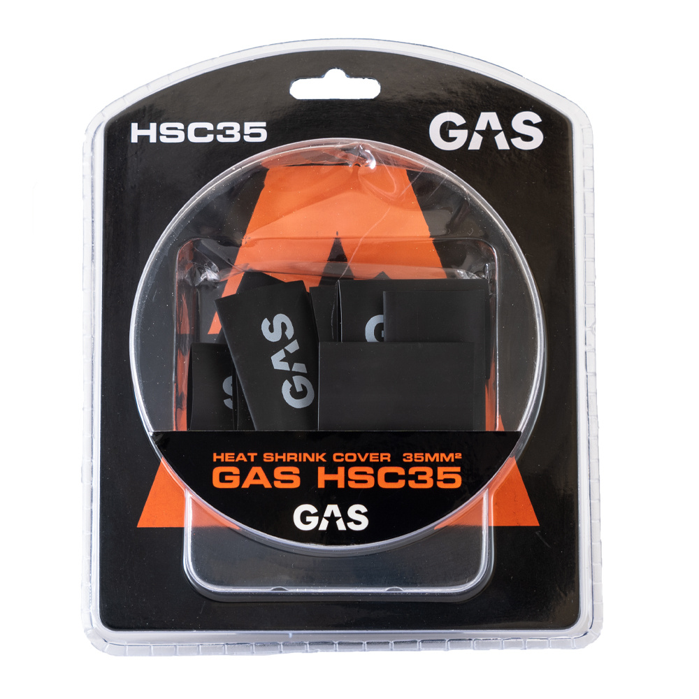 GAS 10 szt. koszulki termokurczliwej 35mm², czarna