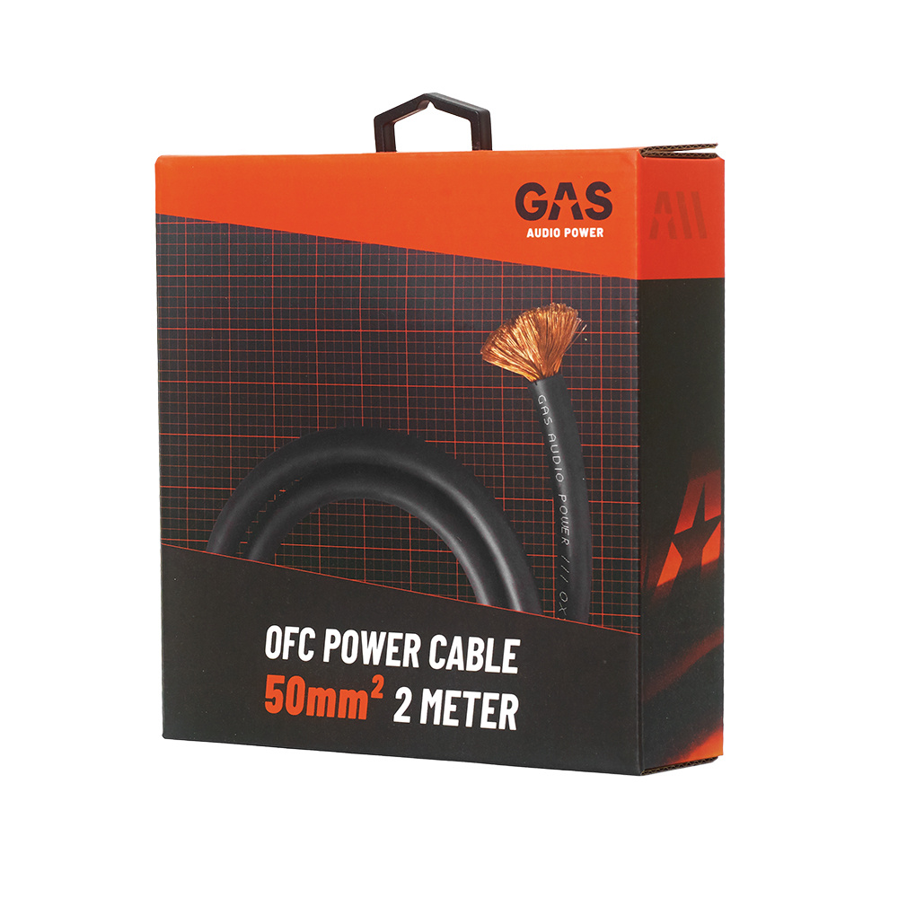 GAS MAX czarny kabel zasilający OFC 50mm², 2 metry